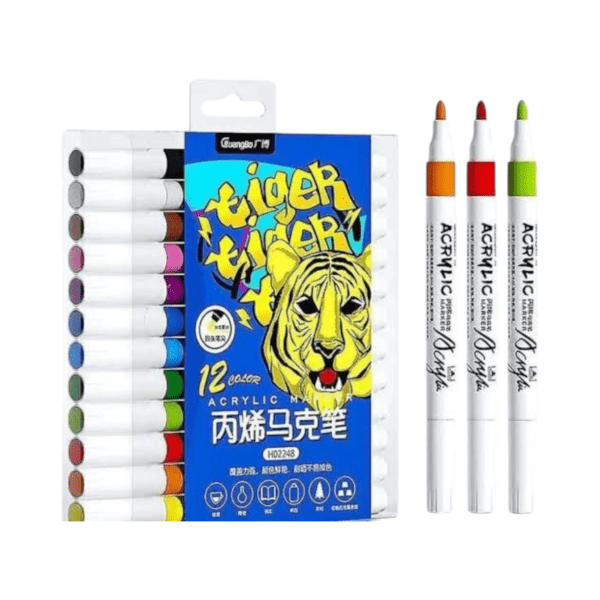 Guangbo Acrylic Markers – 12pc