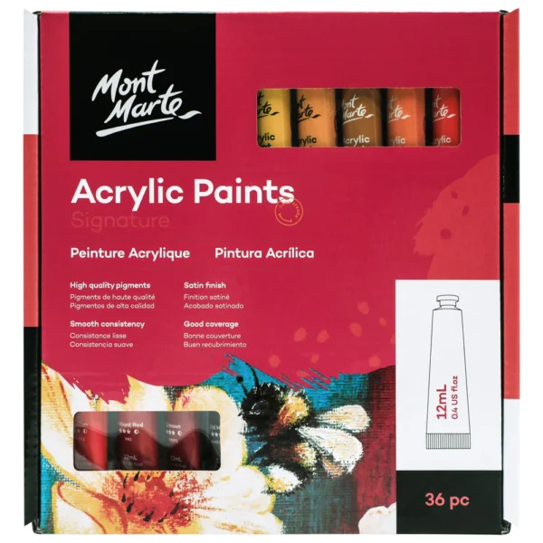 Mont Marte Acrylic Paints Set Signature 36pc x 12ml