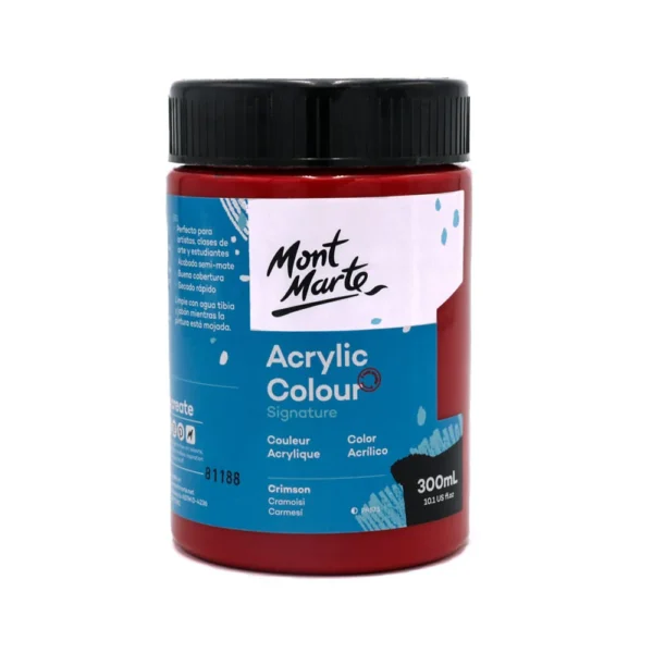 Mont Marte Acrylic Colour Paint Signature 300ml Crimson