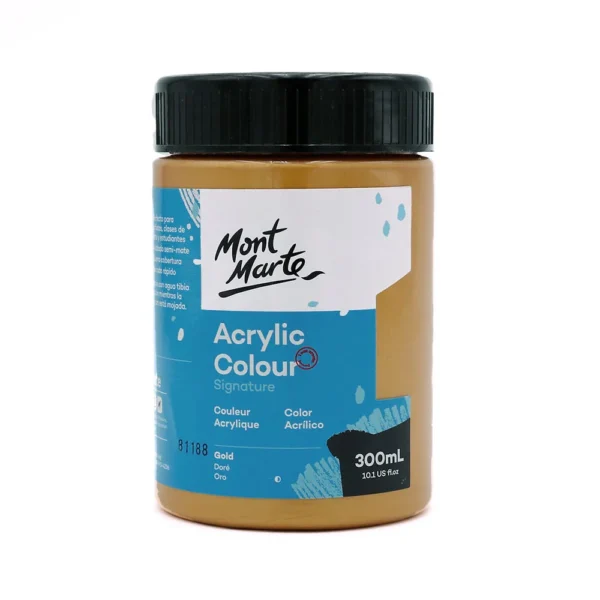 Mont Marte Acrylic Colour Paint Signature 300ml Gold