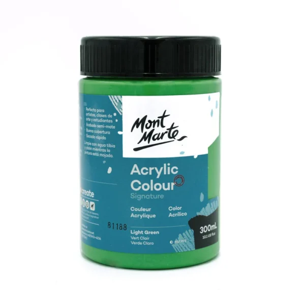 Mont Marte Acrylic Colour Paint Signature 300ml Light Green