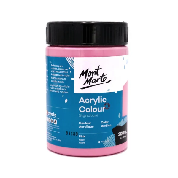Mont Marte Acrylic Colour Paint Signature 300ml Pink