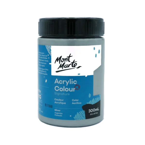 Mont Marte Acrylic Colour Paint Signature 300 Silver