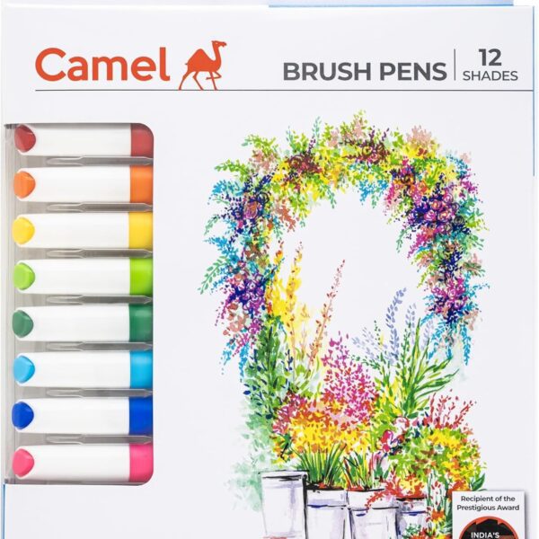 Camel Brush Pen, 12 Shades (Multicolor)