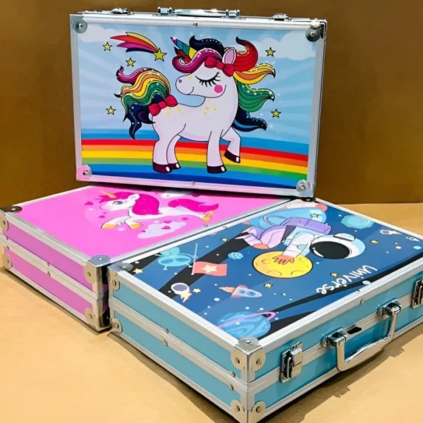 145 Pcs Art Supplies Set for Kids, Portable Aluminum Case Art Kit
