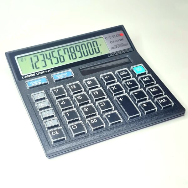 CT-512 বড় ডিসপ্লে ক্যালকুলেটর-কালো - calculator