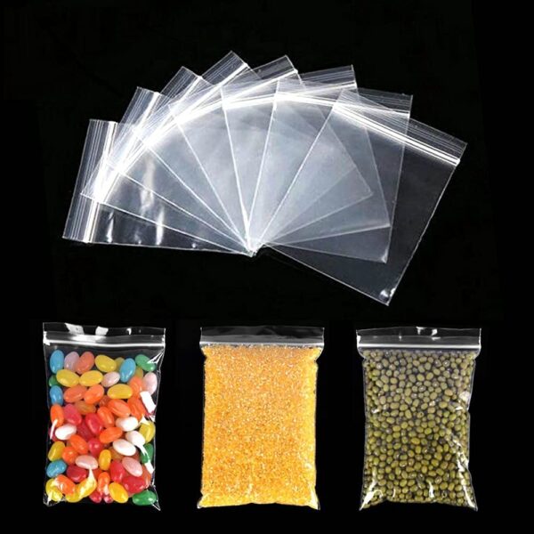 Resealable Poly Bags, Magicalmai Clear Durable Zipper Baggies Thicken Plastic Zip Bags for Small Sundries/Kitchen Storage/Jewelry Package/Office Stationery Classification (2x2inch 100 pes)