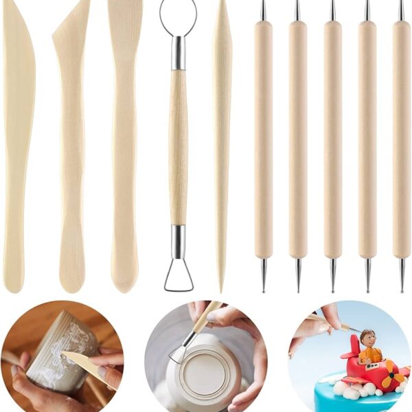 10 PCS Clay Modelling Tools, Sculpting Tools Clay Pottery Tools Polymer Clay Tools and Clay Sets Painting Dots Tools Ceramic Clay Pottery Set for Adults Beginners 10 PCS Clay Modelling Tools, Sculpting Tools Clay Pottery Tools Polymer Clay Tools and Clay Sets Painting Dots Tools Ceramic Clay Pottery Set for Adults Beginners