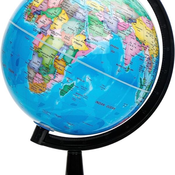 10.6CM World Globe for Kids Learning, Educational Rotating World Map Globes Mini Size Decorative Earth Children Globe for Classroom Geography Teaching, Desk & Office Decoration