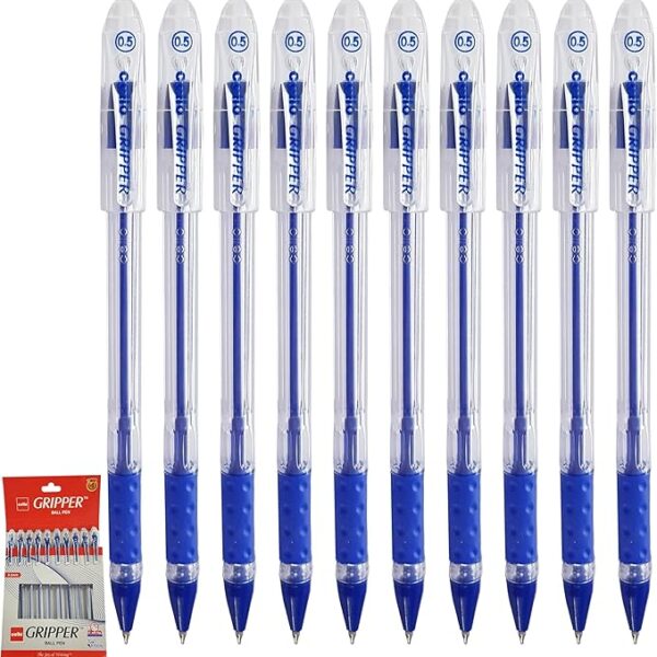 Cello Gripper Ball Pen -Black 10 Pens Pack