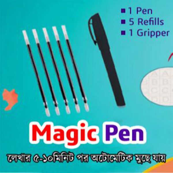 Magic Pen with 5 Refills, 1 Pen & 1 Gripper