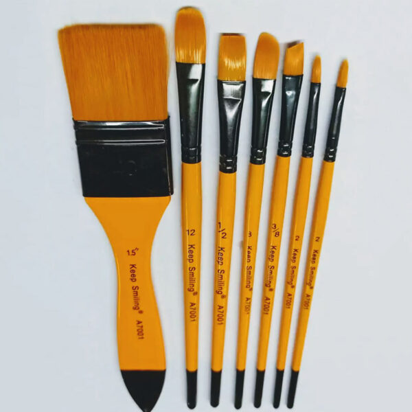 Keep Smiling Artist Paint Brush Set Of 7 Pcs (M-A7001)