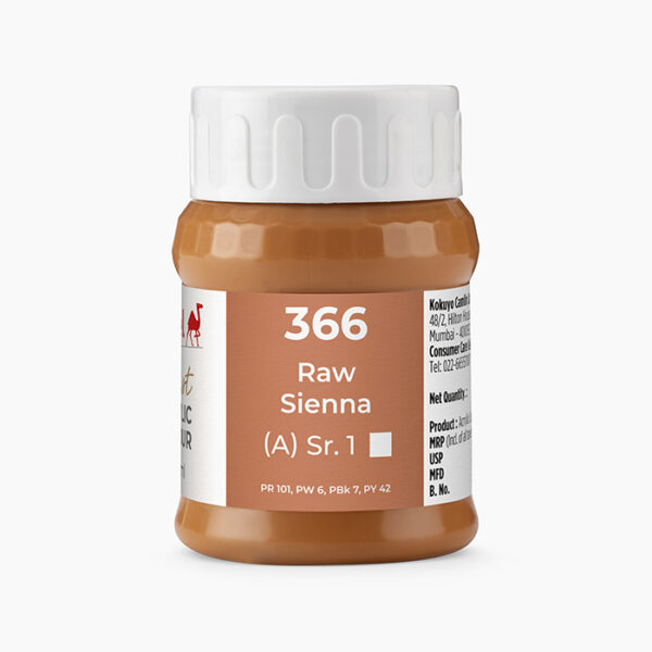 Camel Artist Acrylic Colours Individual jar of Raw Sienna Sr 1 in 500 ml
