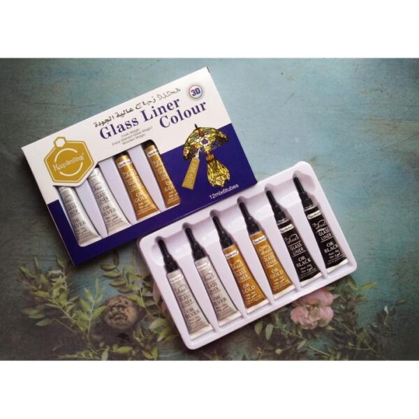 Keep Smiling 3D Glass Liner 12ml x 6 Tube (Gold, Silver & Black) HS-7906B