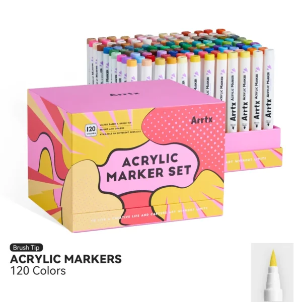 Acrylic Marker Set 5 Colors Multifunctional Markers for All Surfaces Paint Markers Acrylic Markers Drawing