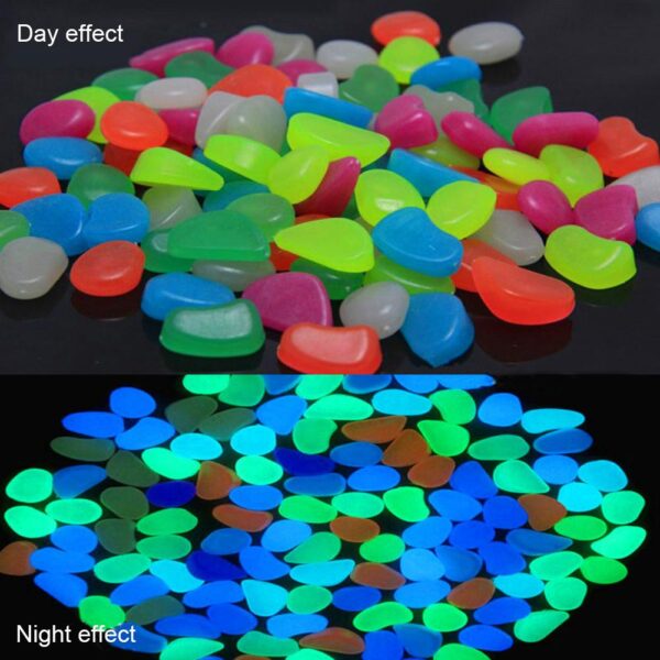 Radium Stone Colorful Luminous Glowing Pebbles 100 pes