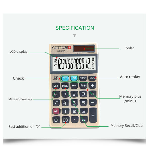 Citipluss 12-Digits Pocket Size Calculator