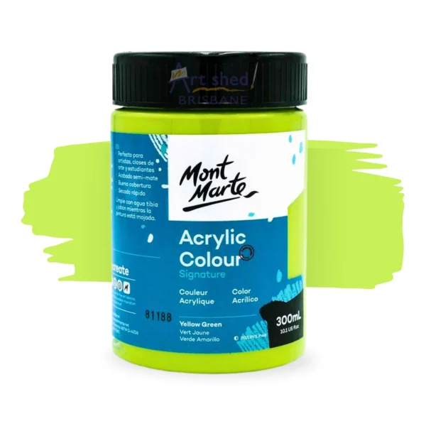 Mont Marte Acrylic Colour Paint 300ml Monastral Green