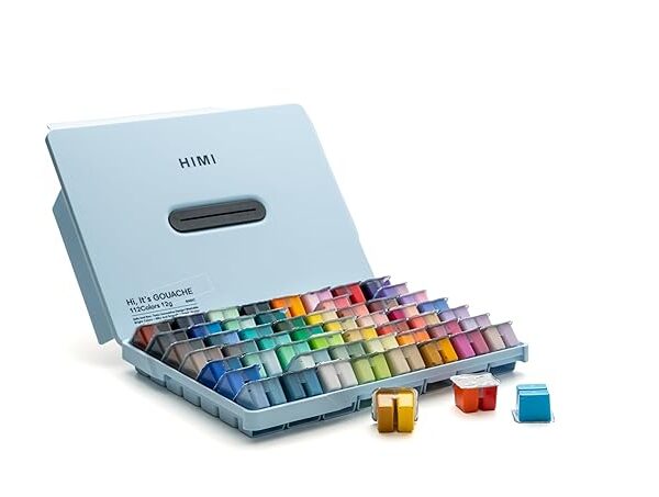 HIMI Twin Cup Jelly Gouache Paint Set 12ml 112 Colour (Ice Blue)