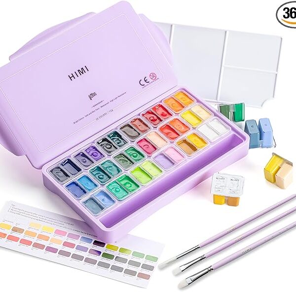 HIMI Twin Cup Jelly Gouache Paint Set 12ml 36 Colors
