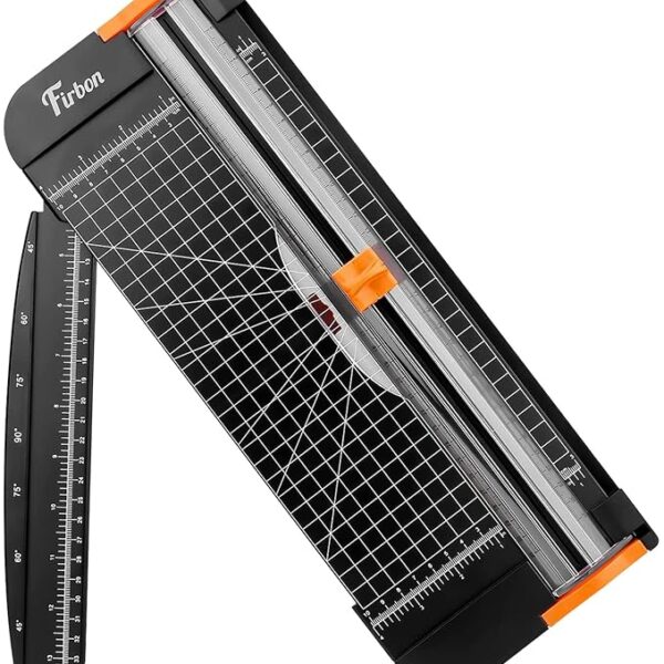 A4 Paper Cutter 12 Inch Titanium Paper Trimmer Scrapbooking Tool with Automatic Security Safeguard and Side Ruler for Craft Paper, Coupon, Label and Cardstock