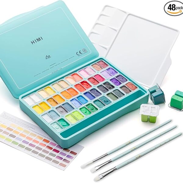 HIMI Twin Cup Jelly Gouache Paint Set 12ml 48 Colors