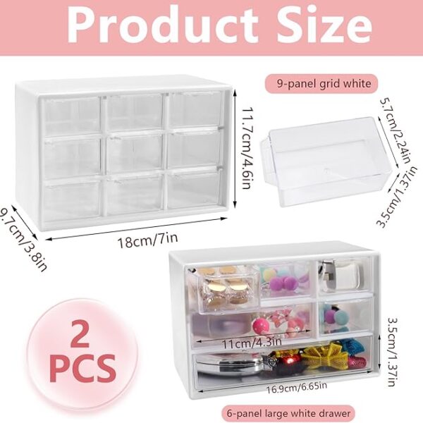 Desktop six-grid storage box hair accessories storage box student dormitory storage box