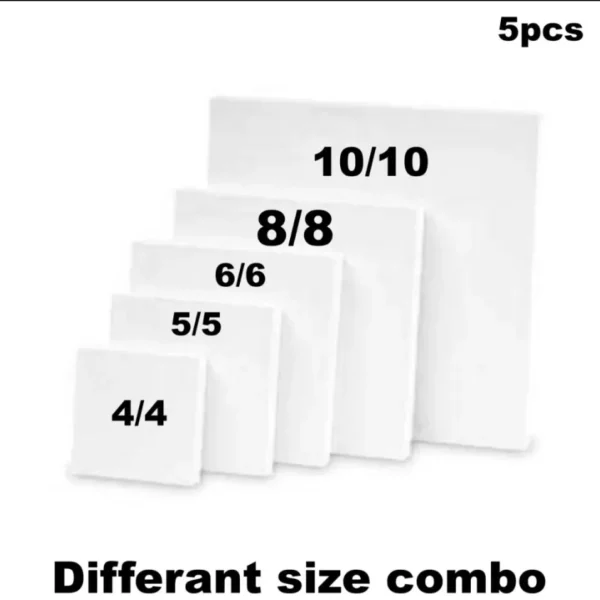 canvas white good quality combo pek set 5 pes