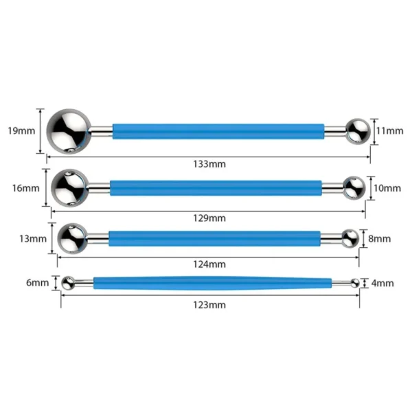 Modelling Ball tools pack of 4 double sided tools