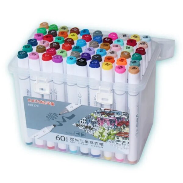China Dual Tip Art Marker Set 60 pc