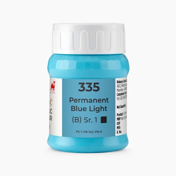 Camel Artist Acrylic Colours Individual jar of Permanent Blue Light Sr 1 in 500 ml