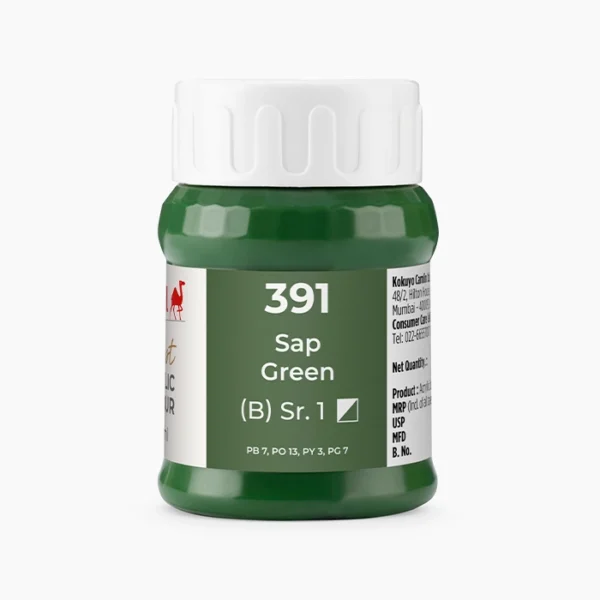 Camel Artist Acrylic Colours Individual jar of Sap Green Sr 1 in 500 ml