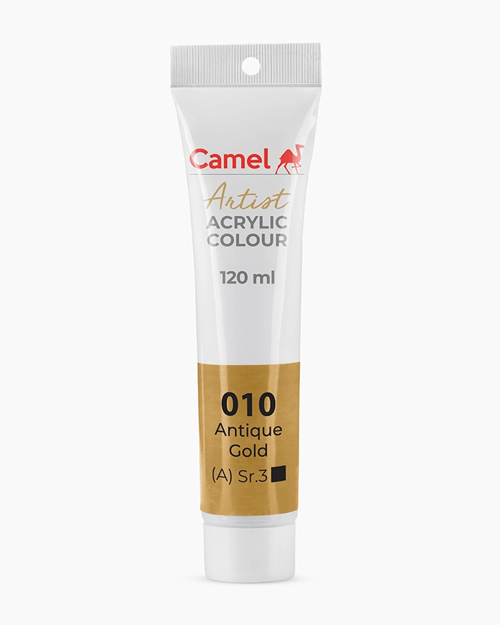Camel Artist Acrylic Colours Individual tube of Gold Sr 3 in 120 ml