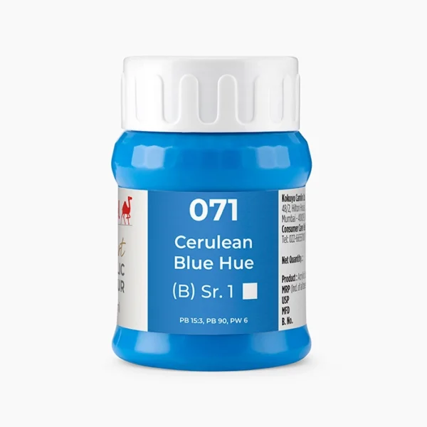 Camel Artist Acrylic Colours Individual jar of Cerulean Blue Hue Sr 1 in 500 ml