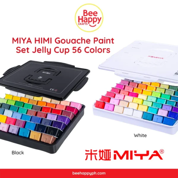 Himi Gouache Paint Set 30ml 56 colors Jelly Cup (Black Box)