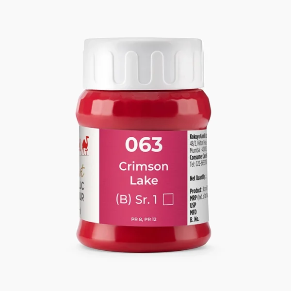 Camel Artist Acrylic Colours Individual jar of Crimson Lake Sr 1 in 500 ml