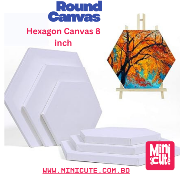 Hexagon Canvas 8 inch