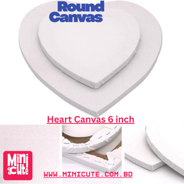 Heart Canvas 6 inch