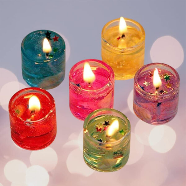 Jelly candle multi 6 pes 1 set