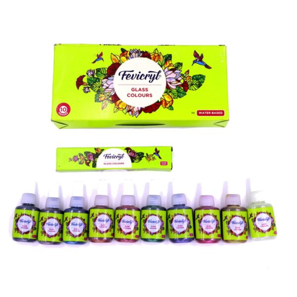 Fevicryl Glass Colour Kit 115 ml (water Based)