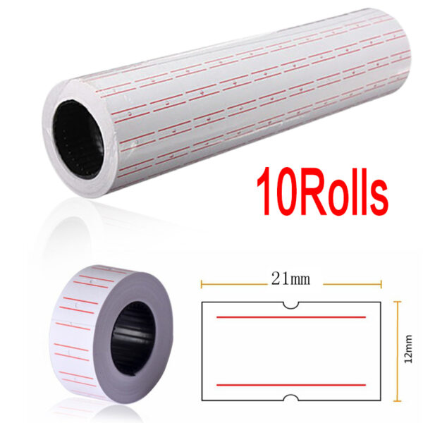 Price Tag Paper white (10 Rolls)