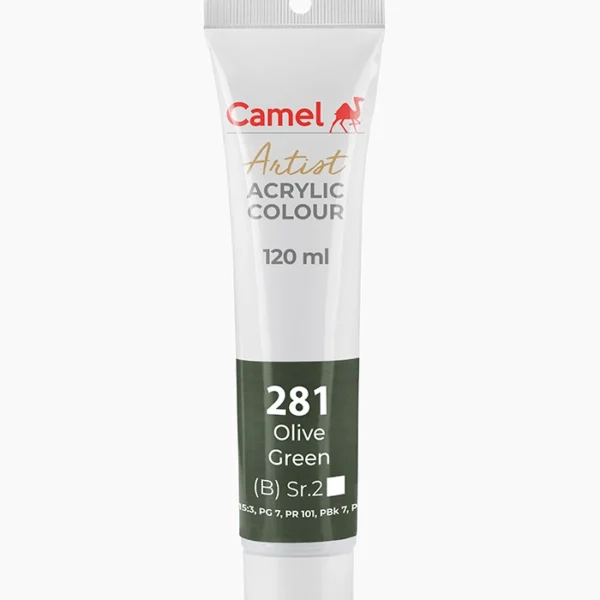 Camel Artist Acrylic Colours Individual tube of Brilliant Yellow Green Sr 2 in 120 ml