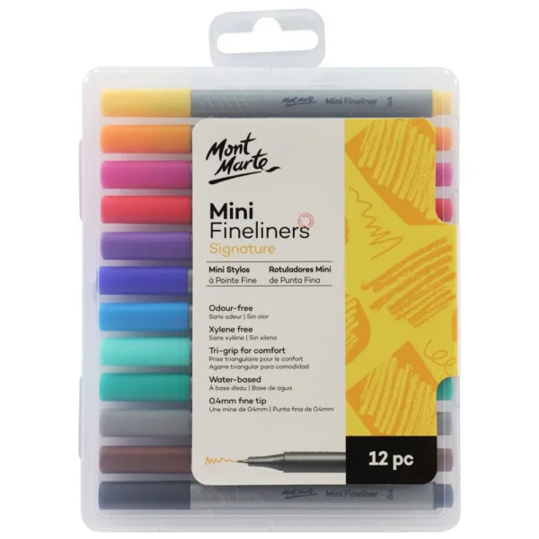 Mont Marte Mini Fineliner Marker 12pce